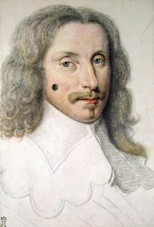 Portrait of a Young Man with a Beauty Spot on His Cheek, vintage artwork by Daniel Dumonstier, 12x8" (A4) Poster