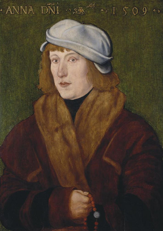 Portrait of a Young Man with a Rosary, vintage artwork by Hans Baldung, A3 (16x12") Poster Print