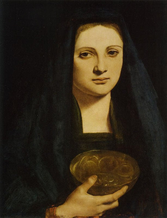 Portrait of a Young Woman as Artemesia, vintage artwork by Giovanni Antonio Boltraffio, A3 (16x12") Poster Print