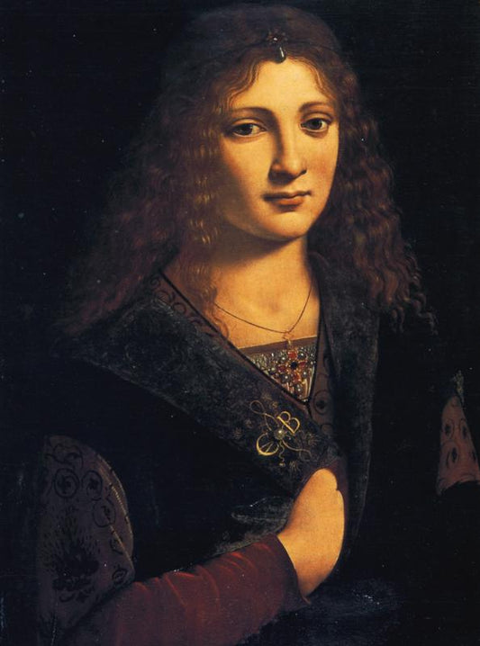 Portrait of a Youth (Girolamo Casio?), vintage artwork by Giovanni Antonio Boltraffio, A3 (16x12") Poster Print
