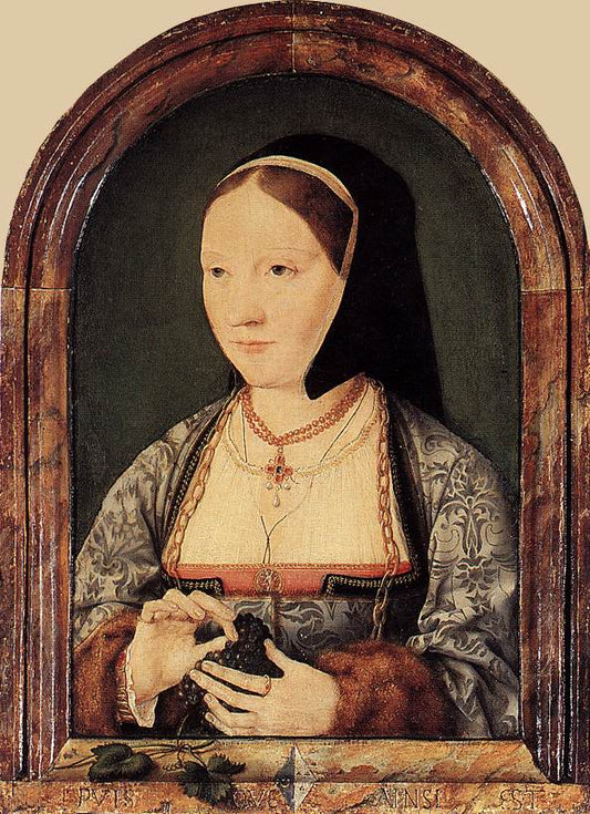 Portrait of Agniete van den Rijne, vintage artwork by Joos van Cleve, A3 (16x12") Poster Print