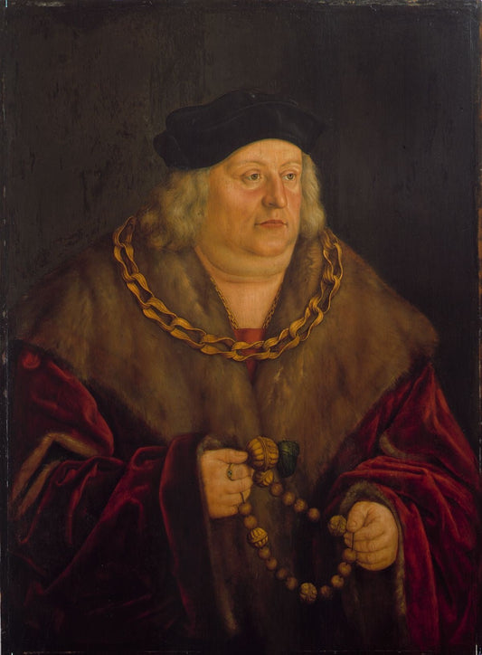 Portrait of Albert IV Duke of Bavaria 1504-1508 , vintage artwork by Barthel Beham, A3 (16x12") Poster Print