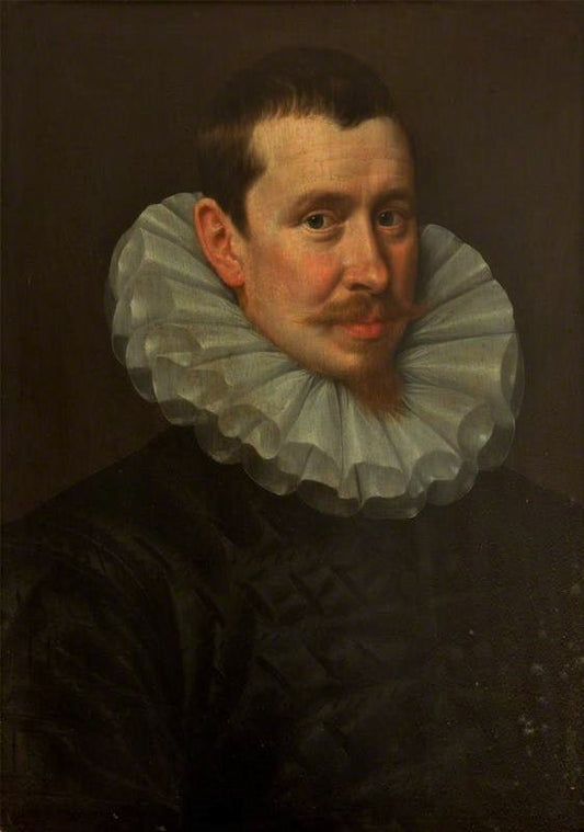Portrait of an Unknown Young Man, Aged 27, vintage artwork by Dutch School 16th Century - Unknown, A3 (16x12") Poster Print