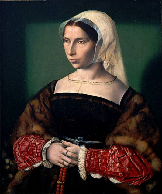 Portrait of Anne Stafford, vintage artwork by Ambrosius Benson, A3 (16x12") Poster Print