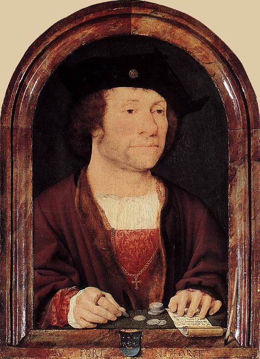 Portrait of Anthonis van Hilten, vintage artwork by Joos van Cleve, A3 (16x12") Poster Print