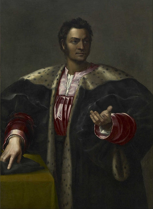 Portrait of Anton Francesco degli Albizzi, vintage artwork by Sebastiano del Piombo, A3 (16x12") Poster Print