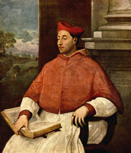 Portrait of Antonio Cardinal Pallavicini, vintage artwork by Sebastiano del Piombo, A3 (16x12") Poster Print