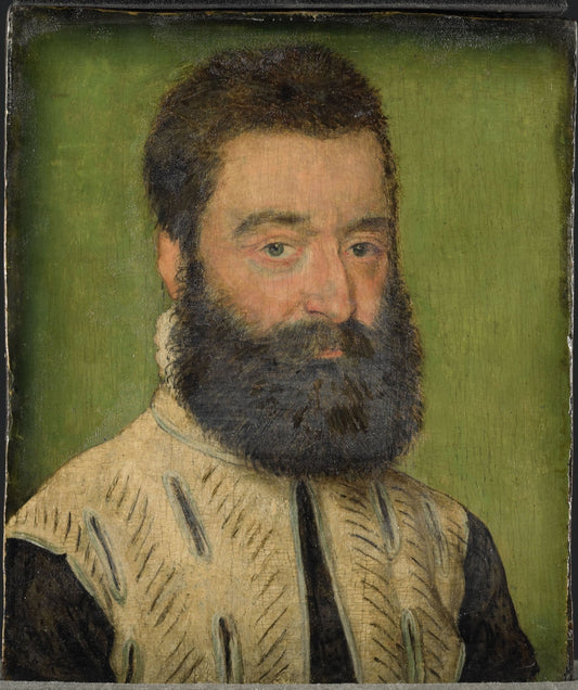 Portrait of Barthelemy Aneau, Head of the Collège de la Trinite, vintage artwork by Claude Corneille de Lyon, A3 (16x12") Poster Print