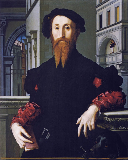 Portrait of Bartolomeo Panciatichi, vintage artwork by Agnolo Bronzino, A3 (16x12") Poster Print