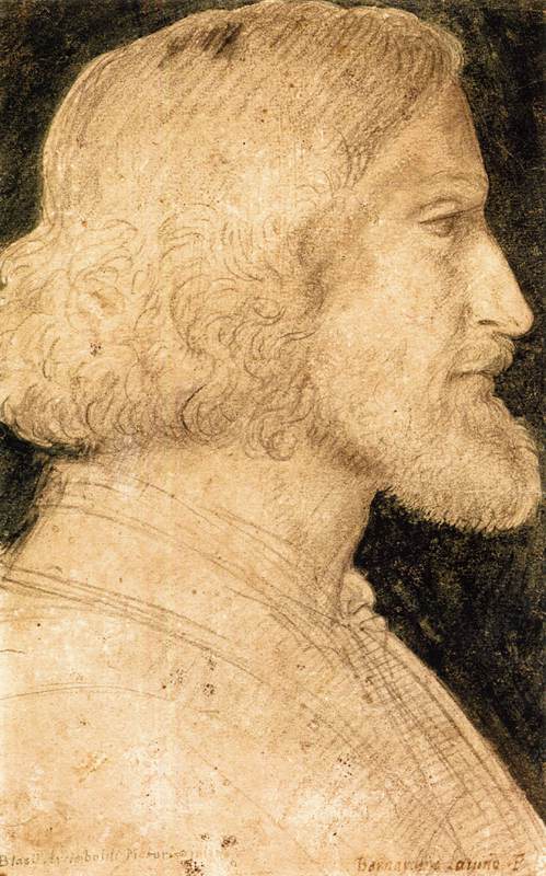 Portrait of Biagio Arcimbaldo, vintage artwork by Bernardino Luini, A3 (16x12") Poster Print