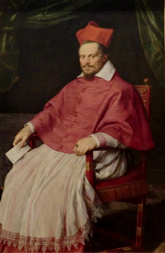 Portrait of Cardinal de Bonsy, vintage artwork by Domenichino, 12x8" (A4) Poster