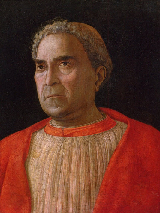Portrait of Cardinal Lodovico Trevisano, vintage artwork by Andrea Mantegna, A3 (16x12") Poster Print