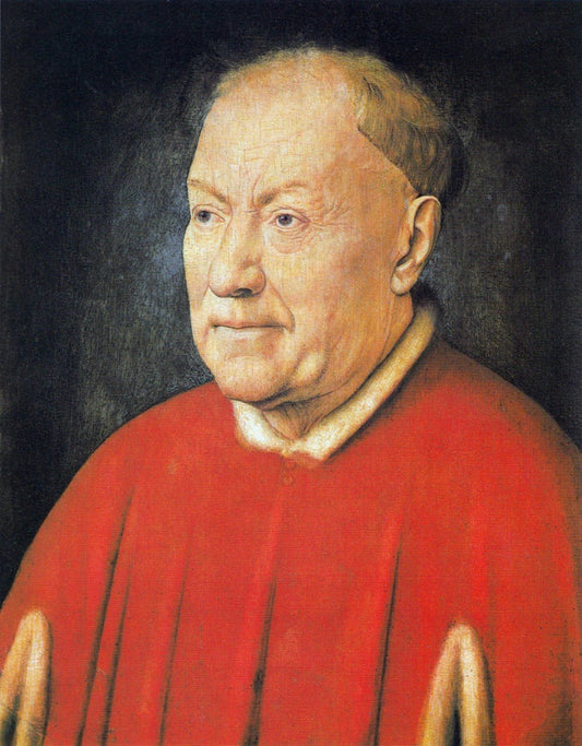 Portrait of Cardinal Niccolò Albergati, vintage artwork by Jan van Eyck, A3 (16x12") Poster Print