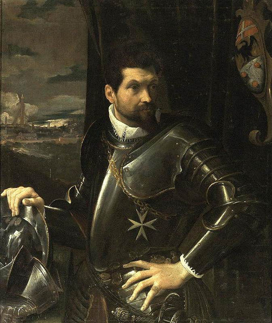 Portrait of Carlo Alberto Rati Opizzoni, vintage artwork by Lodovico Carracci, A3 (16x12") Poster Print