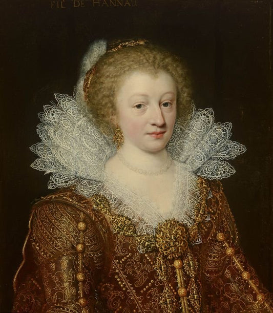 Portrait of Catharina Belgica, vintage artwork by Jan van Ravesteyn, 12x8" (A4) Poster