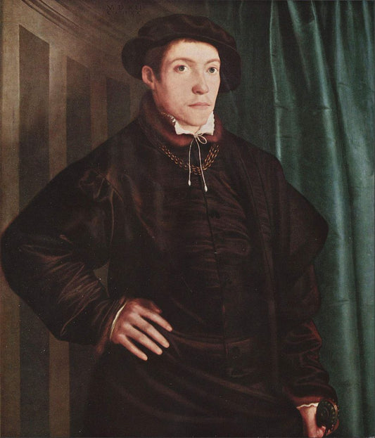 Portrait of Christoph Fugger, vintage artwork by Christoph Amberger, A3 (16x12") Poster Print