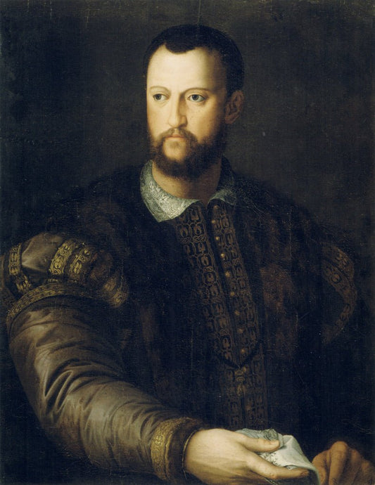 Portrait of Cosimo I de Medici, vintage artwork by Agnolo Bronzino, A3 (16x12") Poster Print