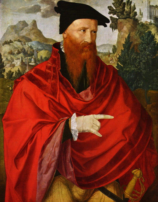 Portrait of David Joris, vintage artwork by Jan van Scorel, A3 (16x12") Poster Print