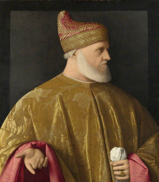 Portrait of Doge Andrea Gritti, vintage artwork by Vincenzo Catena, A3 (16x12") Poster Print