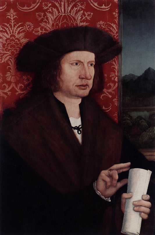 Portrait of Dr. Georg Thannstetter, vintage artwork by Bernhard Strigel, A3 (16x12") Poster Print