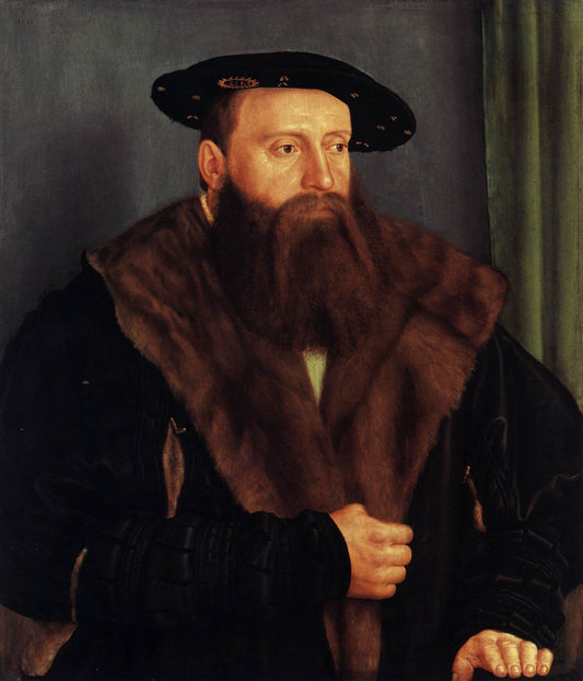 Portrait of Duke Ludwig X of Bavaria, vintage artwork by Barthel Beham, A3 (16x12") Poster Print