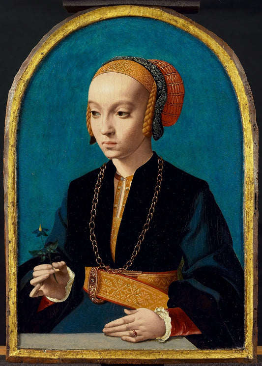 Portrait of Elisabeth Bellinghausen (1493-1555), vintage artwork by Bartholomäeus Bruyn the Elder, A3 (16x12") Poster Print