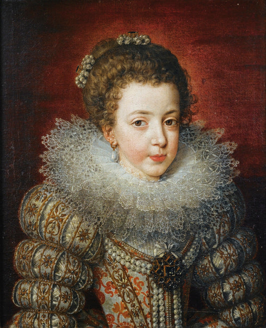 Portrait of Elisabeth of France, vintage artwork by Frans Pourbus the Elder, A3 (16x12") Poster Print