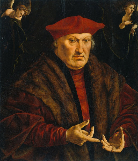Portrait of Erard de la Marck, vintage artwork by Attributed to Jan Vermeyen, A3 (16x12") Poster Print