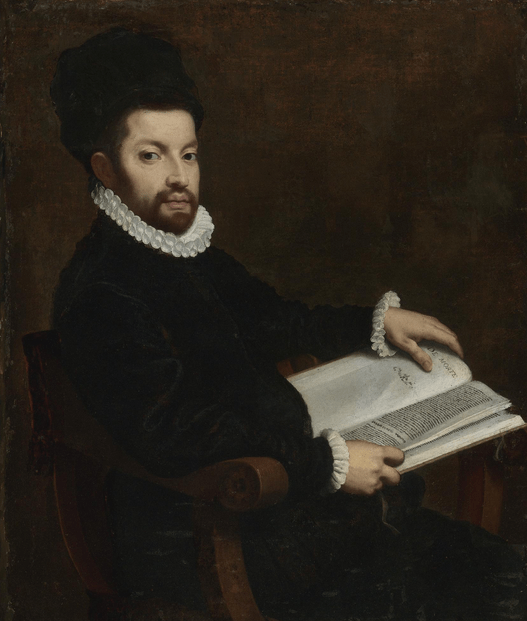 Portrait of Ercole Tasso, vintage artwork by Giovanni Battista Moroni, A3 (16x12") Poster Print