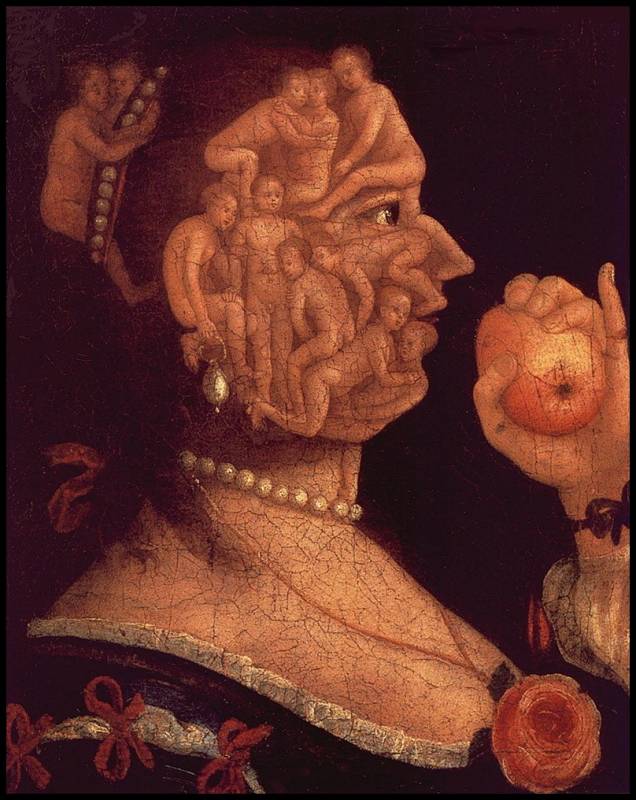 Portrait of Eve, vintage artwork by Giuseppe Arcimboldo, A3 (16x12") Poster Print