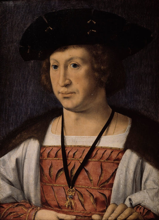 Portrait of Floris van Egmond, vintage artwork by Jan Gossaert, A3 (16x12") Poster Print