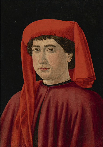 Portrait of Francesco Datini, vintage artwork by Cosimo Rosselli, A3 (16x12") Poster Print
