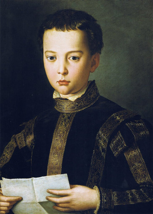 Portrait of Francesco I de' Medici, vintage artwork by Agnolo Bronzino, A3 (16x12") Poster Print