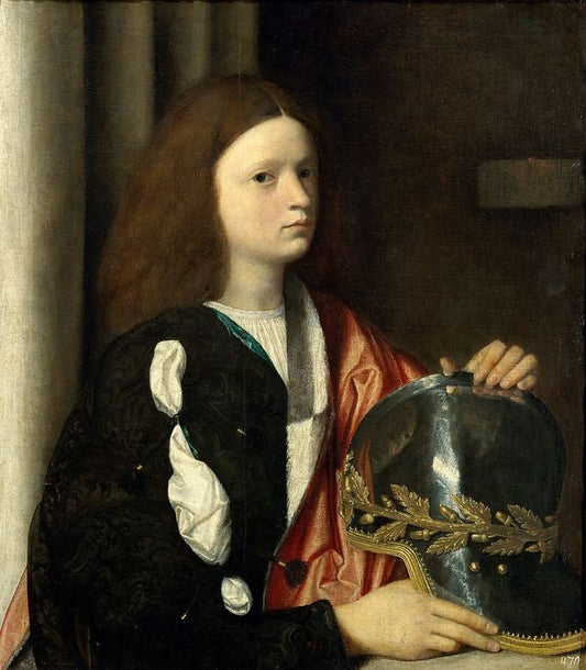 Portrait of Francesco Maria I. della Rovere, vintage artwork by Giorgione, A3 (16x12") Poster Print