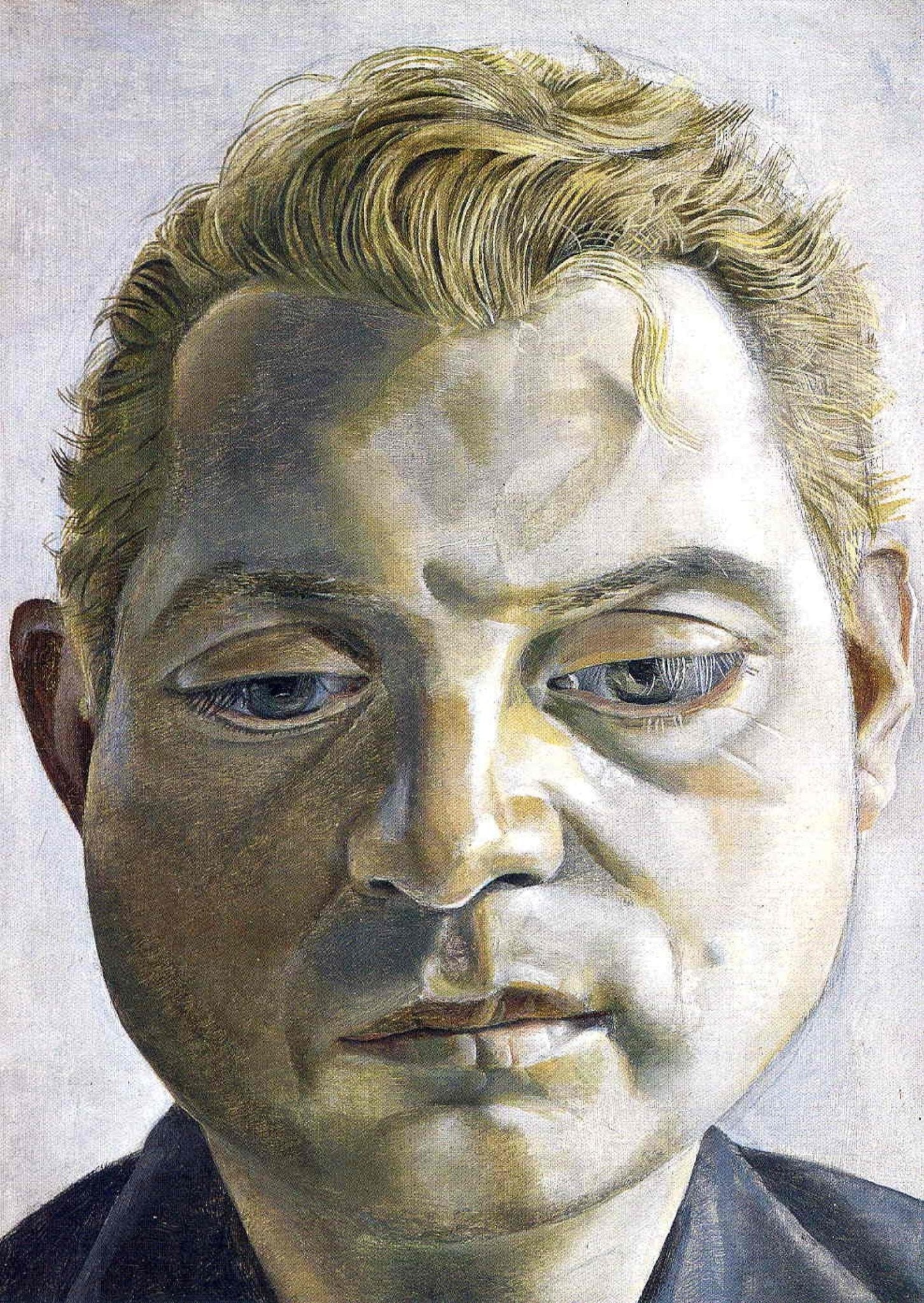 Portrait Of Francis Bacon by Lucian Freud, vintage art, A3 (16x12")  Poster Print