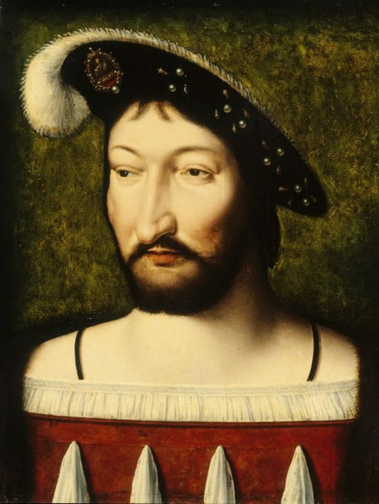 Portrait of Francis I, King of France, vintage artwork by Joos van Cleve, A3 (16x12") Poster Print