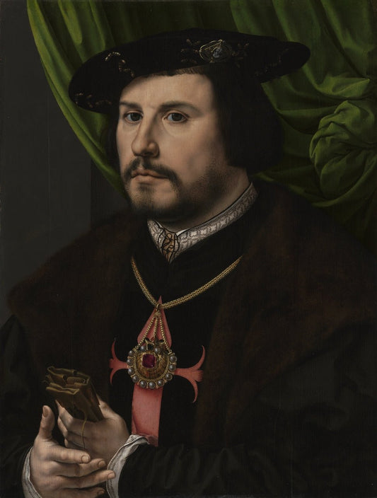 Portrait of Francisco de los Cobos y Molina, vintage artwork by Jan Gossaert, A3 (16x12") Poster Print