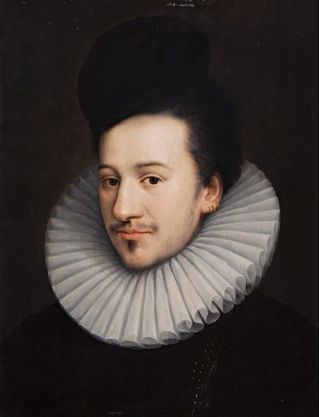 Portrait of Francois de Valois, Duke of Anjou., vintage artwork by Jean Decourt, A3 (16x12") Poster Print