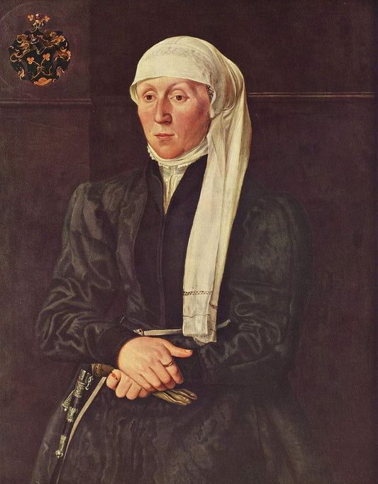 Portrait of Frau Tucher, vintage artwork by Hans Muelich, A3 (16x12") Poster Print