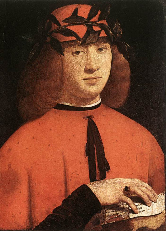 Portrait of Gerolamo Casio, vintage artwork by Giovanni Antonio Boltraffio, A3 (16x12") Poster Print