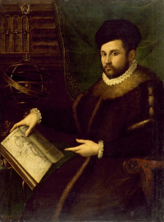 Portrait of Gerolamo Mercuriale, vintage artwork by Lavinia Fontana, A3 (16x12") Poster Print