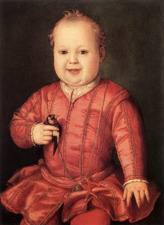 Portrait of Giovanni de' Medici as a Child, vintage artwork by Agnolo Bronzino, A3 (16x12") Poster Print