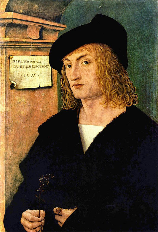 Portrait of Hans Schellenberger, vintage artwork by Hans Burgkmair, A3 (16x12") Poster Print