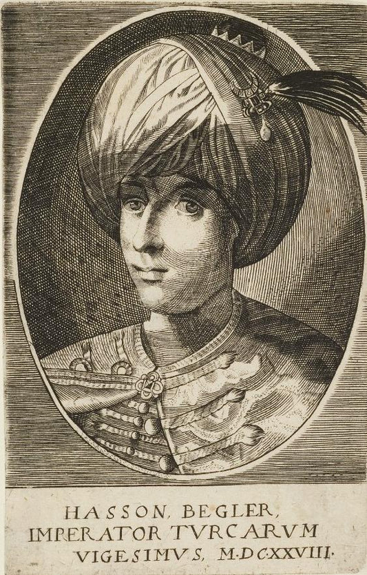 Portrait of Hasson Begler, vintage artwork by Dominicus Custos, A3 (16x12") Poster Print