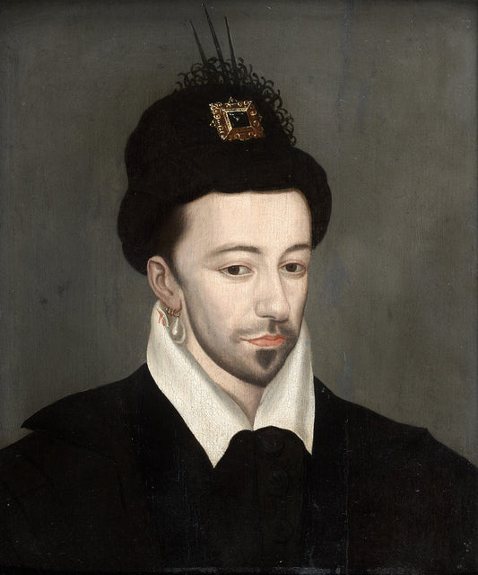 Portrait of Henri III, vintage artwork by After Etienne Dumonstier, A3 (16x12") Poster Print
