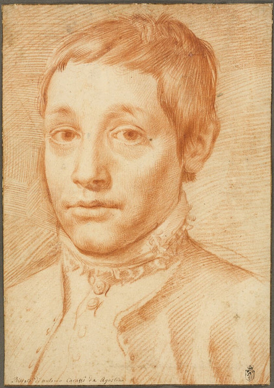 Portrait of His Son, Antonio Carracci by  Agostino Carracci, 23x16"( A2 size) Poster Print