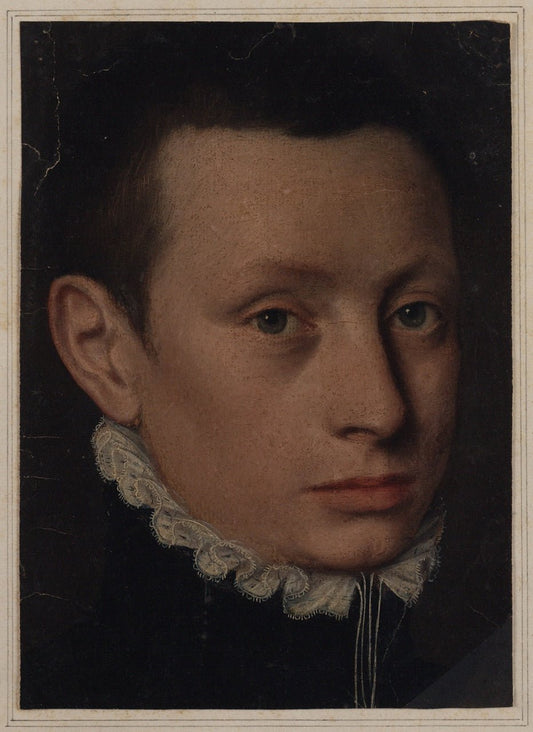 Portrait of Hugo de Groot, vintage artwork by Hendrick Goltzius, 12x8" (A4) Poster