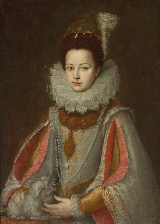 Portrait of Isabella of Savoy, vintage artwork by Attributed to Sofonisba Anguissola, A3 (16x12") Poster Print