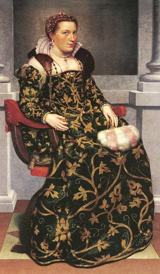 Portrait of Isotta Brembati, vintage artwork by Giovanni Battista Moroni, A3 (16x12") Poster Print