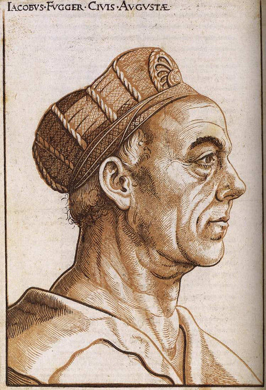 Portrait of Jacob Fugger, vintage artwork by Hans Burgkmair, A3 (16x12") Poster Print